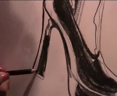 Lederstiefel Pastellkreide Step by Step