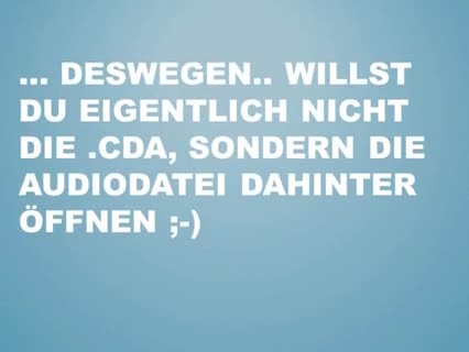 cda-Dateien öffnen