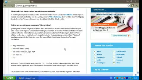 Probleme mit Videos bei Gutefrage.net?