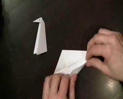 Origami - Kleinen Pinguin falten