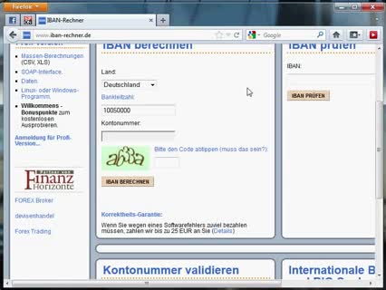 Wie lautet die IBAN meines Bankkontos?