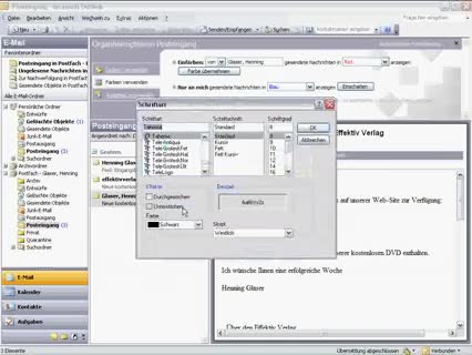 Outlook E-Mails farblich hervorheben www.Effektiv-Verlag.de