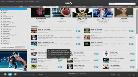 SimfyDesktopPlayer Kleine Bedinungsanleitung
