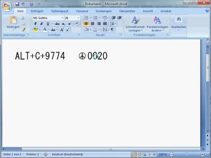 So macht man Peace-Zeichen mit der Tastatur