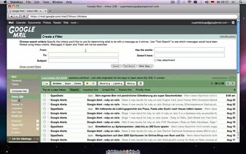 Emailverwaltung in Google Mail - die Filterfunktion mit Labels