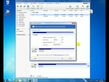 Systempartition ( c:\ ) vergrößern - Easeus Partition Master