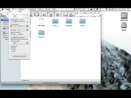 Mac im finder den Hinergrund verändern kann