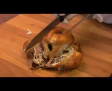Hähnchen tranchieren