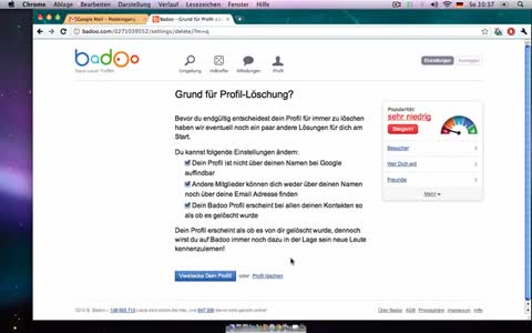 Badoo löschen