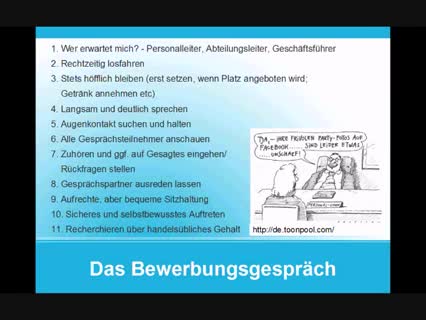 Vorstellungsgespräch - Darauf sollte man achten
