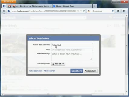 Facebook: Fotos verschieben in anderes Album