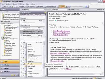 Outlook Email suchen