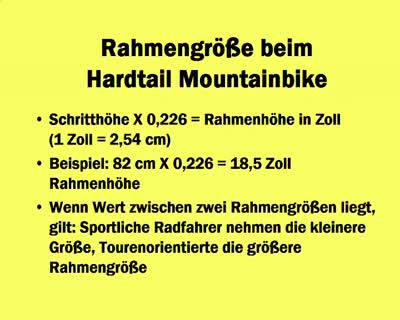 Die richtige Größe beim Fahrrad ermitteln