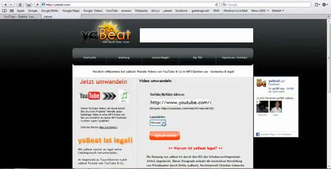Mit yabeat.com Musik kostenlos und legal runterladen 