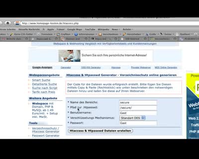 So schütze ich meine Webseite mit einem Passwort
