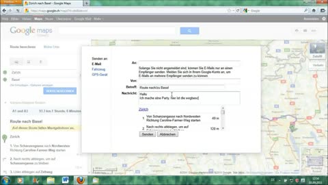 Route von Google Maps auf Navigationsgerät übertragen