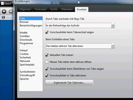 Sprache ändern bei Opera