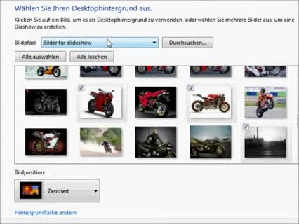 Hintergrundbild in Win7 ändern