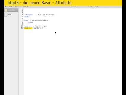 HTML5 - eine kurze Erläuterung zu den neuen Basic-Attributen - Teil 01