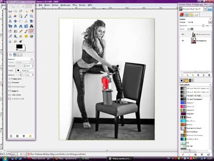 Gimp Tutorial - Teil farbig, Teil schwarz weiß