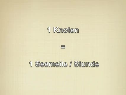 Knoten in Stundenkilometer umrechnen