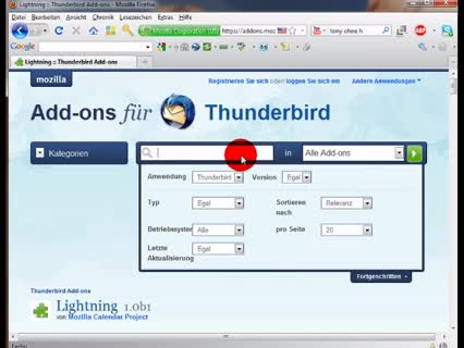 Adressbuch und Kalender synchronisieren (Mozilla Thunderbird)