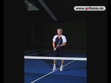 Tennis Tipp Volley Rückhand Stopp - Zeitlupe