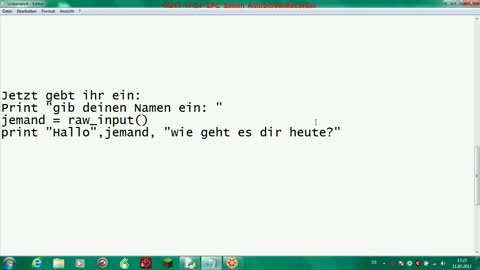 In Python ein Programm erstellen
