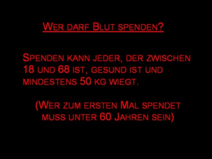 einige Infos zum Blutspenden 