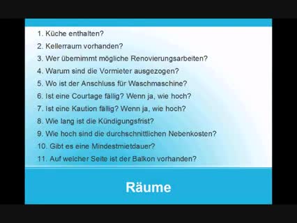 Mietwohnung - darauf sollte man achten