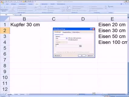 Excel Gültigkeit auf externes Blatt www.Effektiv-Verlag.de