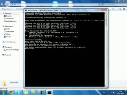 cmd - Datei auf Ftp-Server up- und downloaden