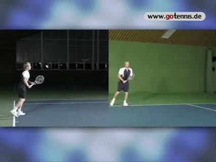 Tennis Vorhand - inside out - Split Screen