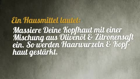 Hausmittel gegen Haarausfall