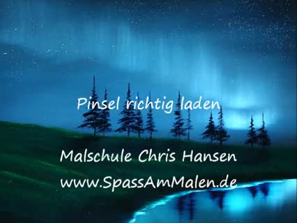 Ölmalerei - Landschaftspinsel richtig laden