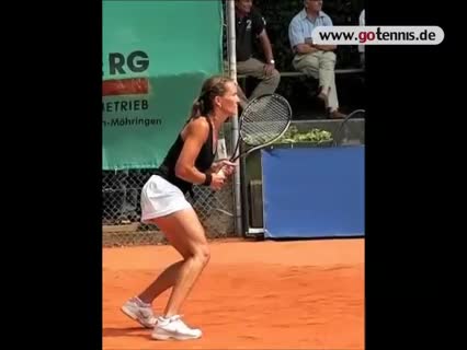 Highspeed: Tennis Vorhand Schlagstudie von WTA - Profispielerin