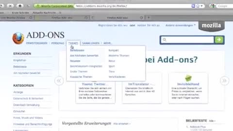 Design von Firefox ändern