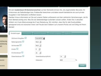 Steuerrechner für Selbstständige und Freiberufler