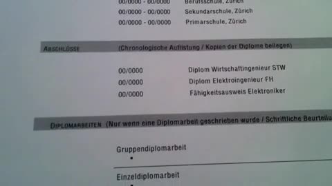 Lebenslauf für Bewerbungen in der Schweiz