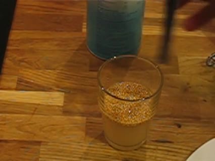 Einfache essbare Schäume einfach herstellen - mit Saft und Sojalezithin