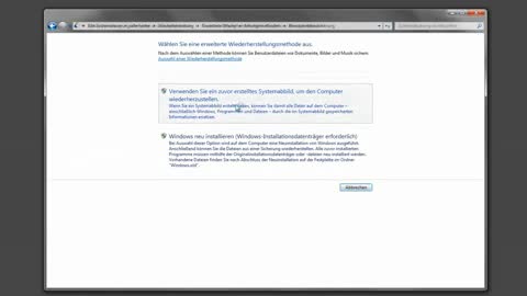 Win7 auf Werkseinstellungen zurückstellen