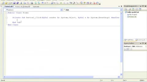Visual Basic 2008 Tutorial #1: Hello World