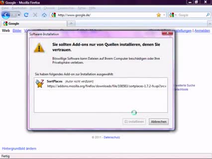 SortPlaces: So kann man seine Lesezeichen in Firefox sortieren