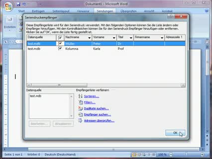 Briefumschlag bedrucken mit Word 2010