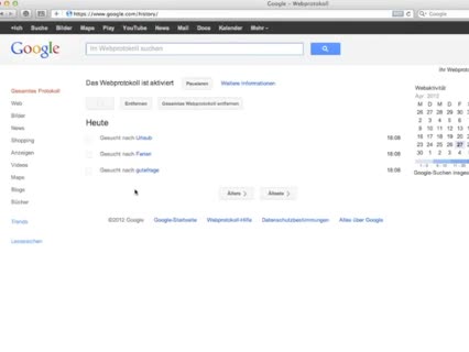 Google-Verlauf löschen