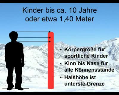 Richtige Skilänge für Kinder berechnen