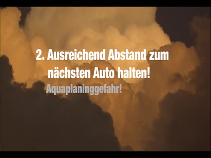 Sicher Auto fahren bei Gewitter
