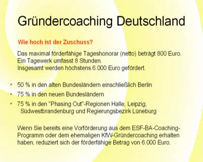 Gründercoaching Deutschland, wie geht das?