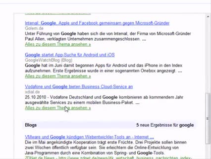 google alert: Automatische Benachrichtigung, wenn sich im Netz etwas zu einem bestimmten Begriff tut