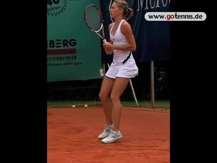 Tennis Rückhand aus Lauf - Highspeed - Profi Matchaction